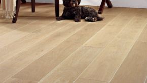European White Oak engineered flooring – unfinished – select grade – dogs on 8.6-inch wide plank flooring, mill-direct hardwood