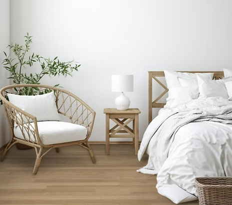 “Red Oak solid prefinished flooring – Avery – installed room view, mill-direct hardwood”