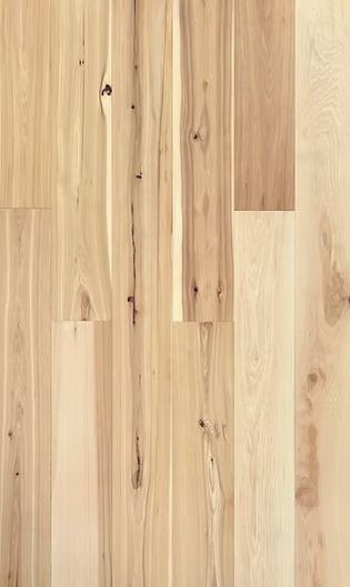 Hickory engineered flooring – Gatlinburg – close-up sample texture, bold high-contrast hickory grain