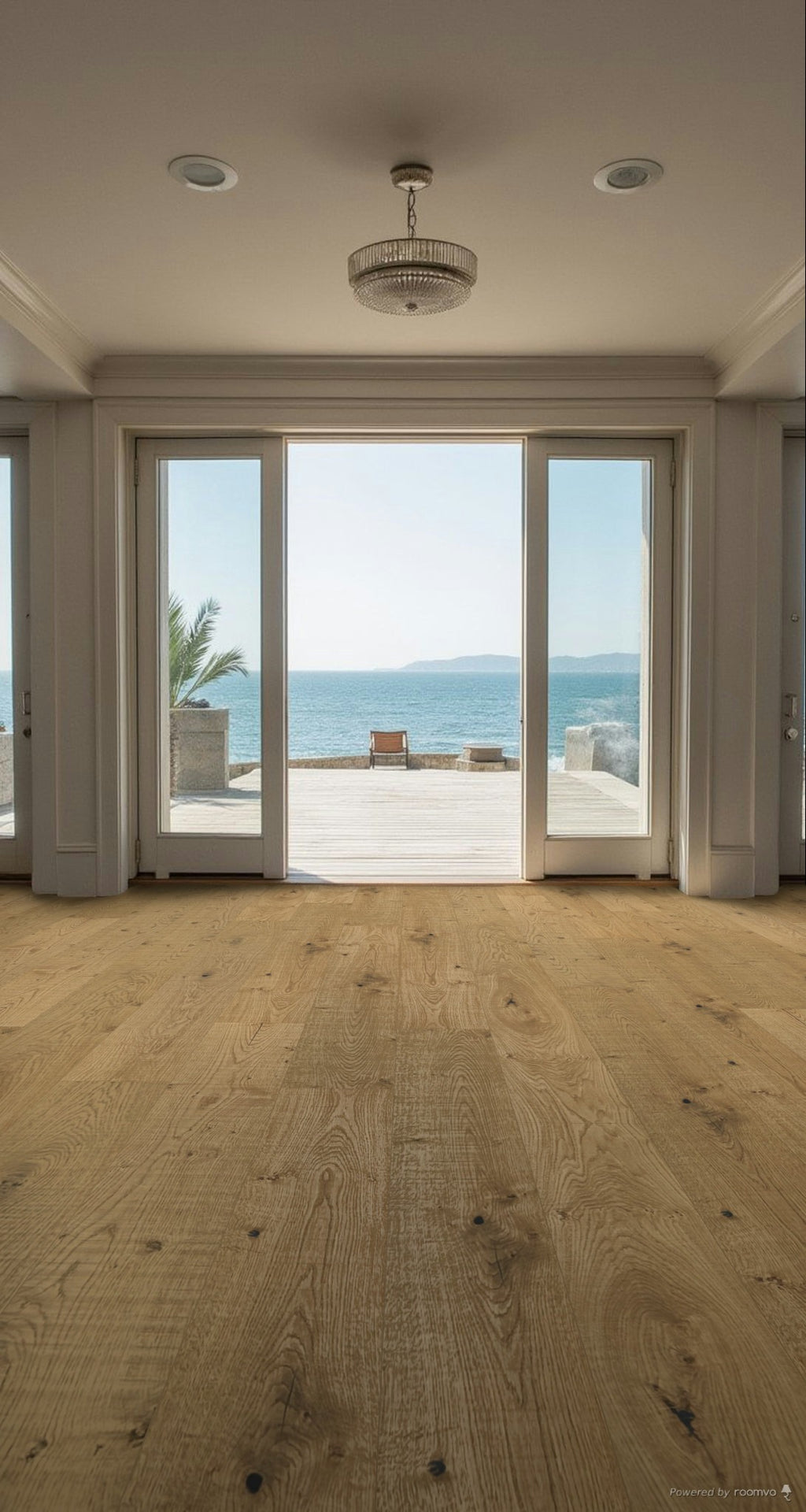 Masaccio 8.5 inch wide engineered White Oak flooring with subtle reclaimed character