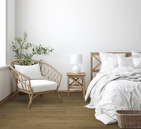 Red Oak solid prefinished flooring – Winslow – installed room view, mill-direct hardwood