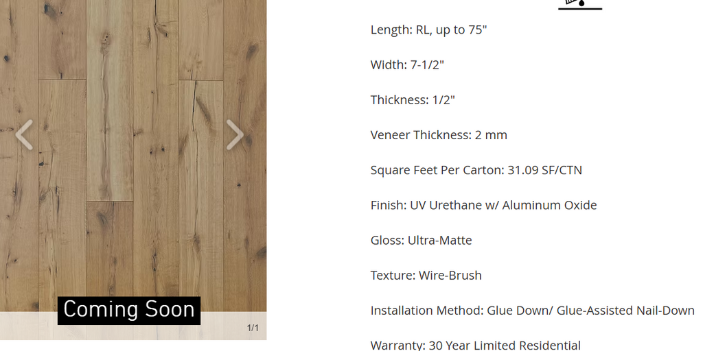 European White Oak - Summerland Key 7.5"