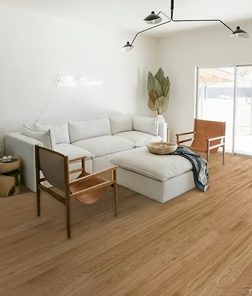 Red Oak solid prefinished flooring – Bayside – installed room view, mill-direct hardwood