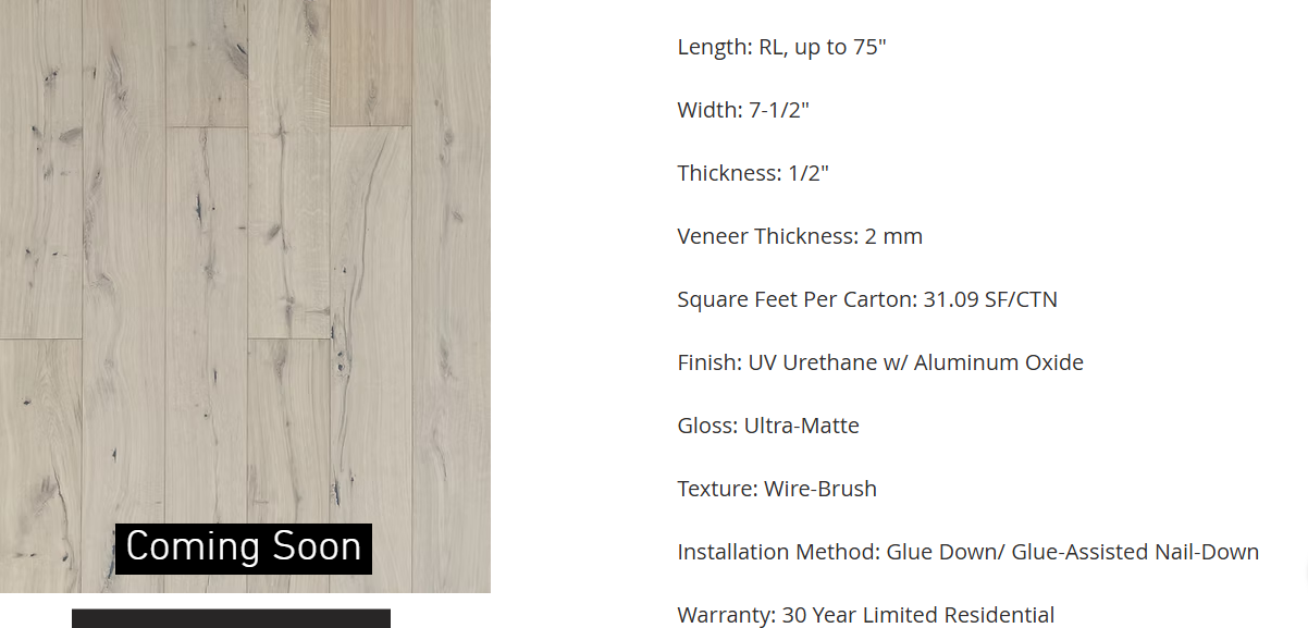 European White Oak - Everglades - 7.5"