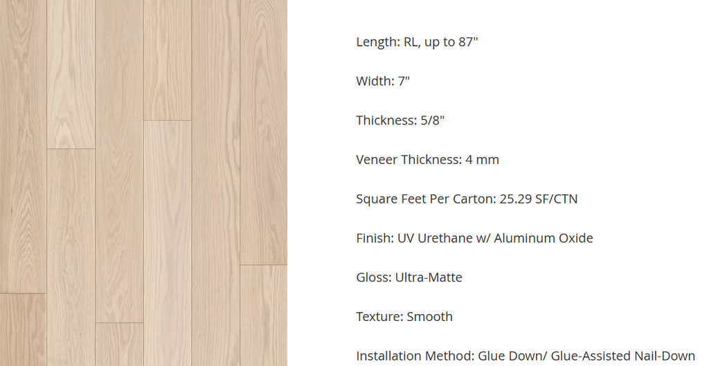 Prefinished Red oak 7" Modern Loft
