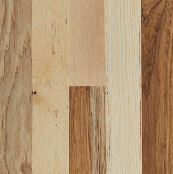 5" Natural Hickory Prefinished Solid Hardwood Flooring