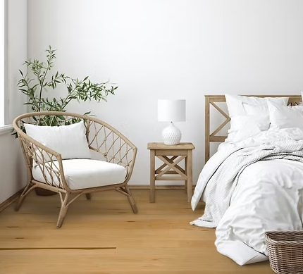 “Hard Maple solid prefinished flooring – Rockport – installed room view, mill-direct hardwood”