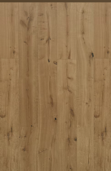 White Oak wide plank flooring – Trestle – detailed grain and natural variation sample, engineered hardwood