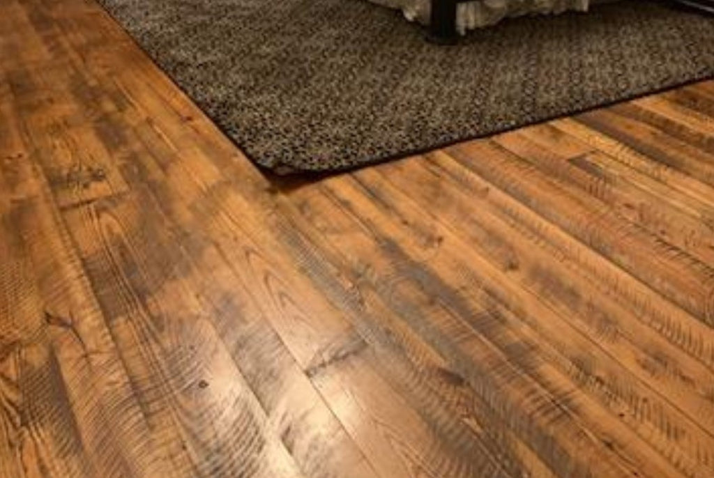 close up of antique heart pine floor - waterproof