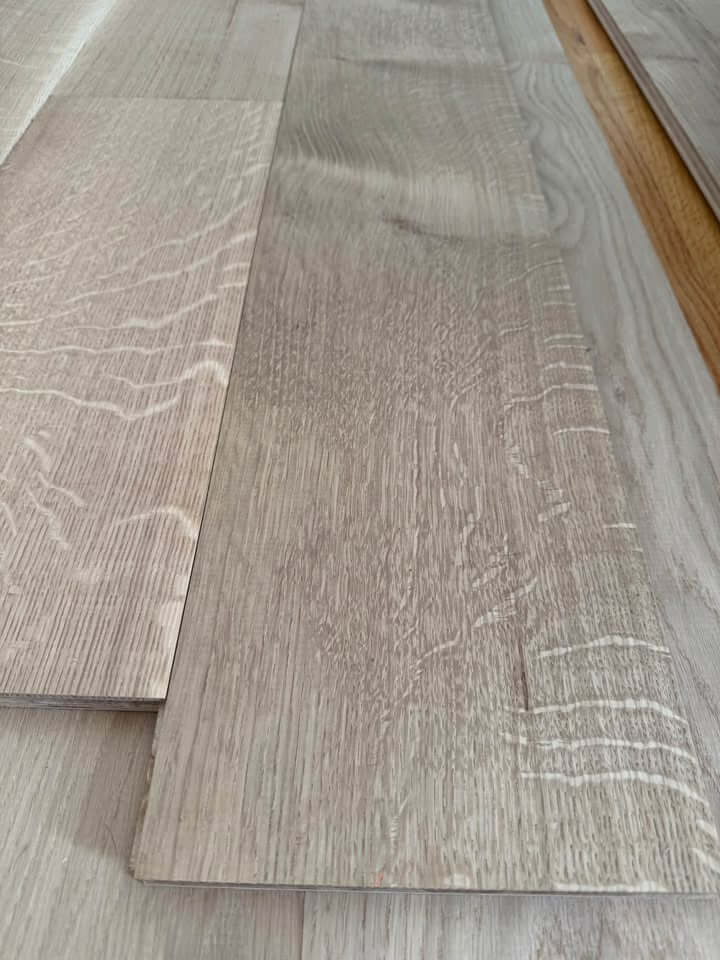 Rift & Quartered White Oak Flooring – engineered hardwood planks with straight-lined grain
