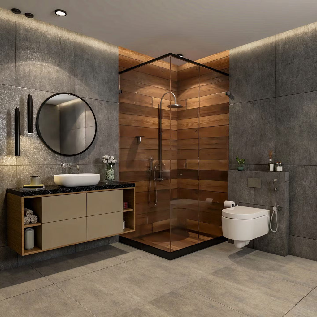 Waterproof Wood Shower Kits — Thermally Modified