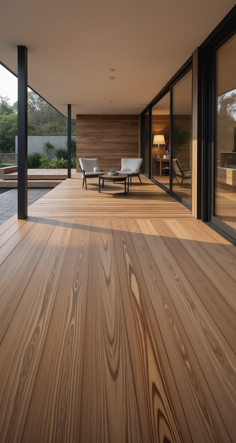 Waterproof Antique Heart Pine Decking — Thermally Modified