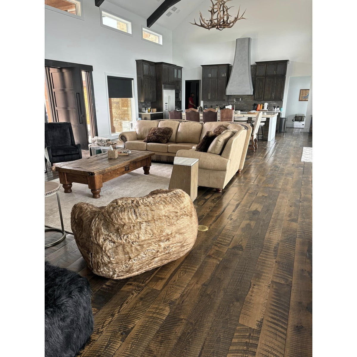 Waterproof White Oak flooring — 100% real solid wood for concrete slabs, bathrooms, radiant heat, and high-traffic areas. Thermally modified with heat and steam