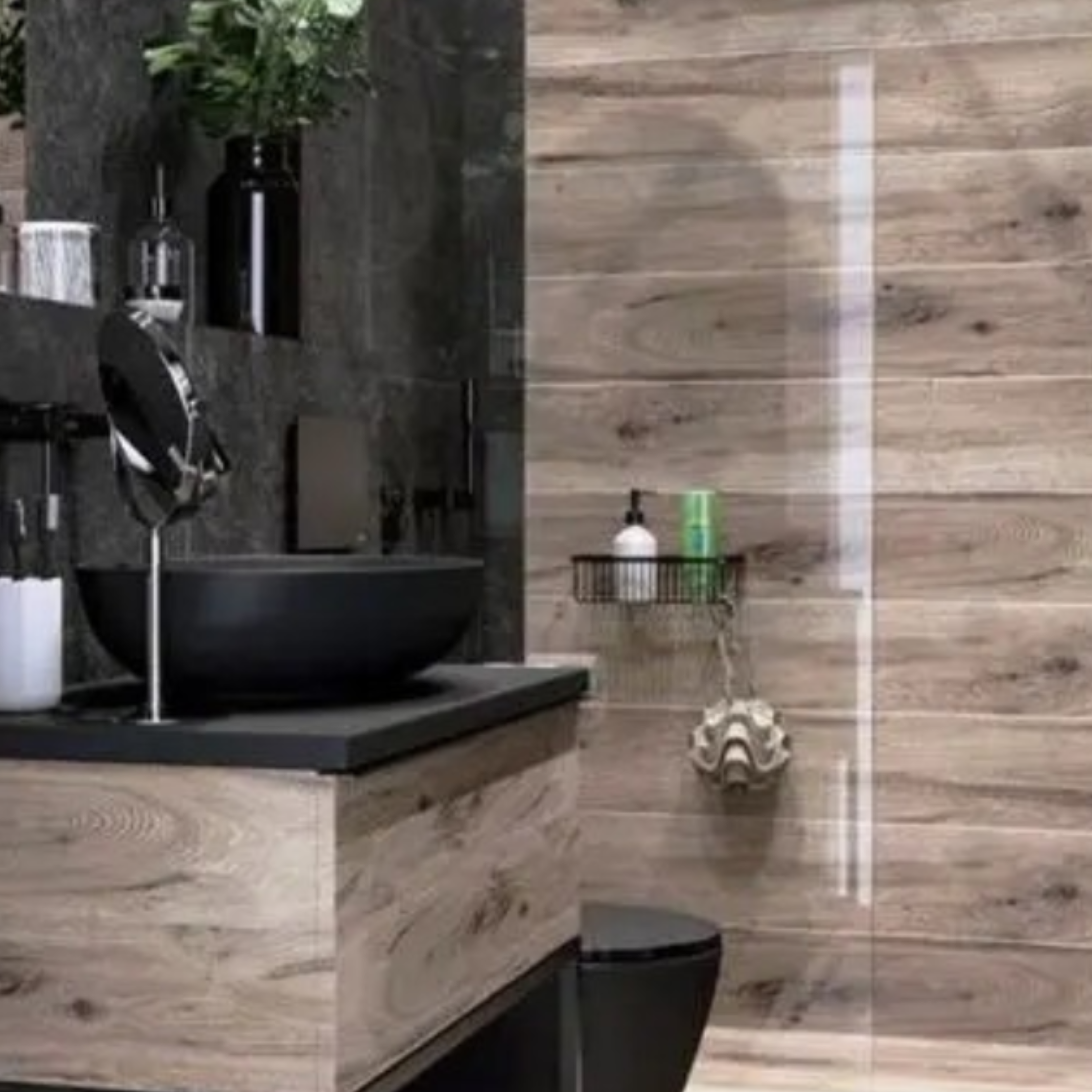 Waterproof White Oak flooring — 100% real solid wood for concrete slabs, bathrooms, radiant heat, and high-traffic areas. Thermally modified with heat and steam